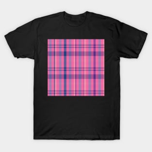 Vaporwave Aesthetic Catriona 2 Hand Drawn Textured Plaid Pattern T-Shirt